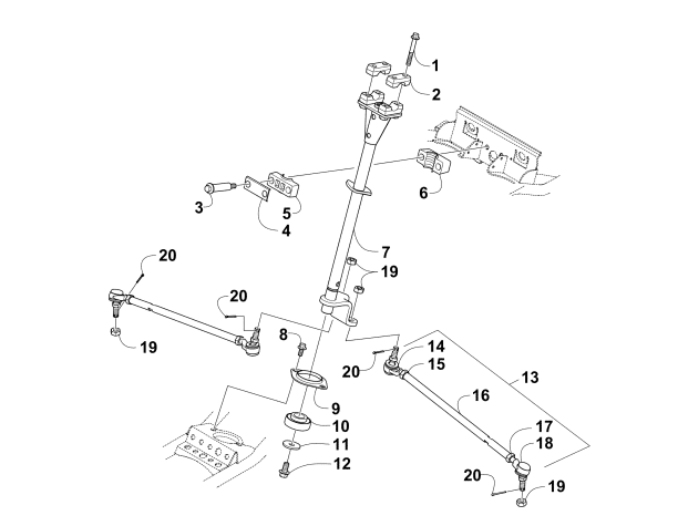 Parts Diagram for Arctic Cat 2010 366 4X4 ATV STEERING ASSEMBLY