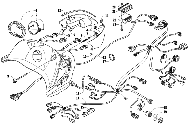 Parts Diagram for Arctic Cat 2011 M8 162 SNO PRO SNOWMOBILE HEADLIGHT, INSTRUMENTS, AND WIRING ASSEMBLIES