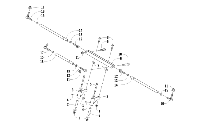Parts Diagram for Arctic Cat 2010 BEARCAT 570 LONG TRACK SNOWMOBILE TIE ROD ASSEMBLY