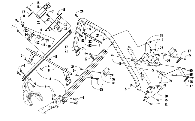 Parts Diagram for Arctic Cat 2010 BEARCAT 570 LONG TRACK SNOWMOBILE STEERING SUPPORT ASSEMBLY