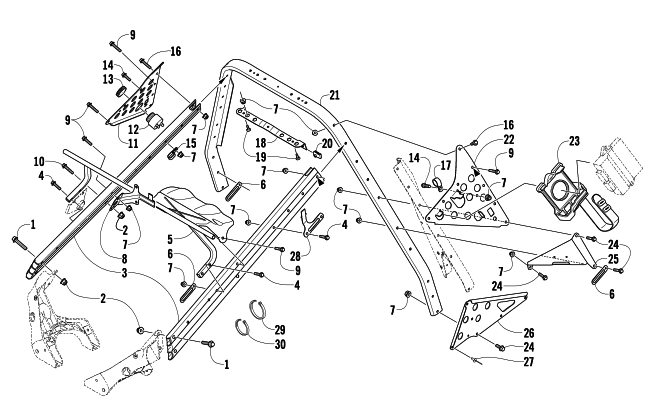 Parts Diagram for Arctic Cat 2010 TZ1 TOURING SNOWMOBILE STEERING SUPPORT ASSEMBLY