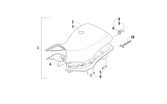 Parts Diagram for Arctic Cat 2012 700 GT ATV SEAT ASSEMBLY