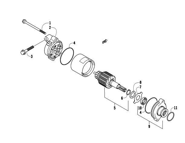 Parts Diagram for Arctic Cat 2016 ZR 9000 137 LXR SNOWMOBILE STARTER MOTOR ASSEMBLY