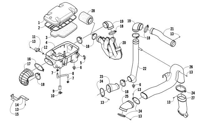 Parts Diagram for Arctic Cat 2011 PROWLER 700s XTX ATV AIR INTAKE ASSEMBLY