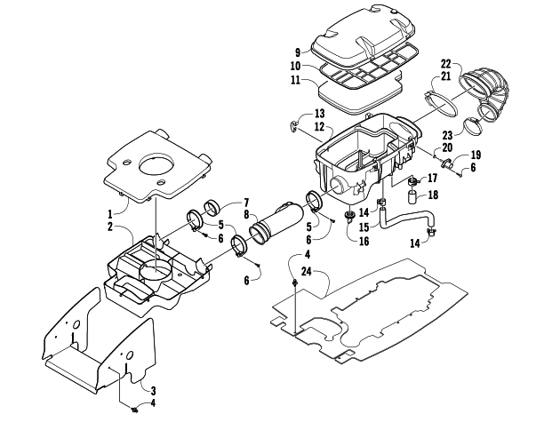 Parts Diagram for Arctic Cat 2013 550 LIMITED ATV AIR INTAKE ASSEMBLY