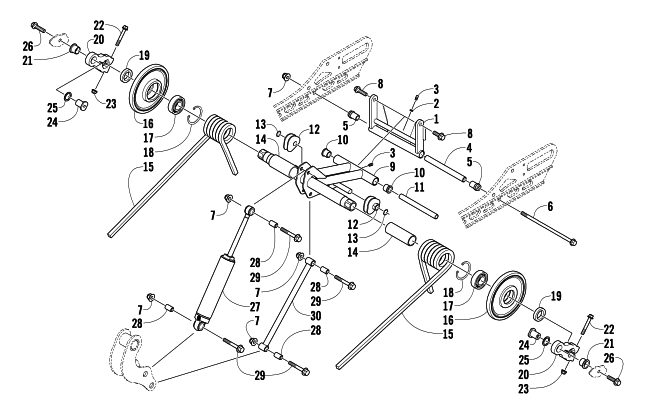 Parts Diagram for Arctic Cat 2010 F6 SNO PRO SNOWMOBILE REAR SUSPENSION REAR ARM ASSEMBLY