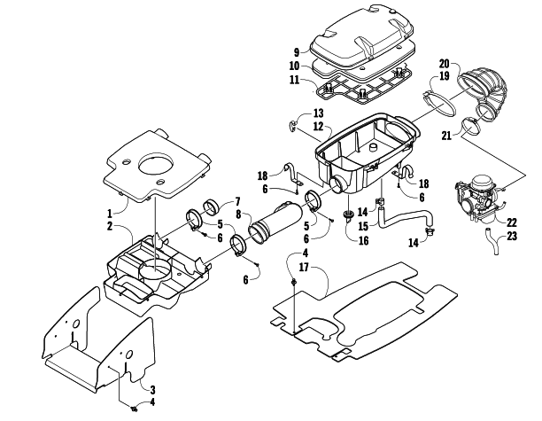 Parts Diagram for Arctic Cat 2010 650 4X4 AUTOMATIC ATV AIR INTAKE ASSEMBLY