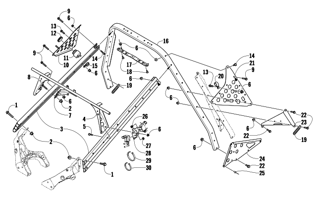 Parts Diagram for Arctic Cat 2012 TZ1 TURBO LXR LTD SNOWMOBILE STEERING SUPPORT ASSEMBLY