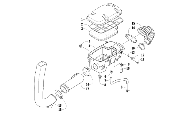Parts Diagram for Arctic Cat 2010 700 H1 EFI 4X4 AUTOMATIC MUD PRO ATV AIR INTAKE ASSEMBLY