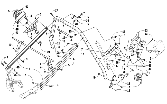 Parts Diagram for Arctic Cat 2008 F1000 EFI SNO PRO LXR SNOWMOBILE STEERING SUPPORT ASSEMBLY