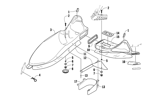 Parts Diagram for Arctic Cat 2010 M8 153 SNOWMOBILE AIR INTAKE ASSEMBLY