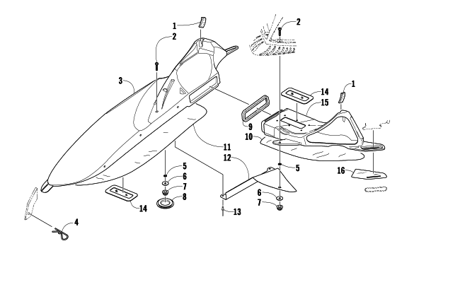 Parts Diagram for Arctic Cat 2010 CFR1000 SNOWMOBILE AIR INTAKE ASSEMBLY