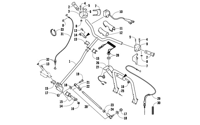 Parts Diagram for Arctic Cat 2010 AC 120 SNO PRO SNOWMOBILE STEERING POST AND TIE ROD ASSEMBLY