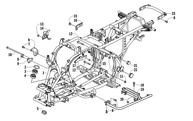 Parts Diagram for Arctic Cat 2010 300 2X4 UTILITY ATV FRAME AND RELATED PARTS