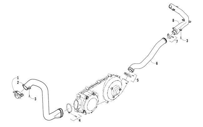 Parts Diagram for Arctic Cat 2012 300 2X4 UTILITY ATV CASE/BELT COOLING ASSEMBLY