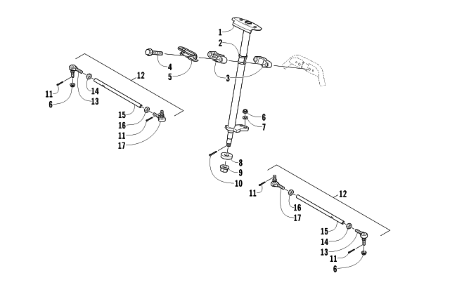Parts Diagram for Arctic Cat 2013 300 2X4 UTILITY ATV STEERING ASSEMBLY
