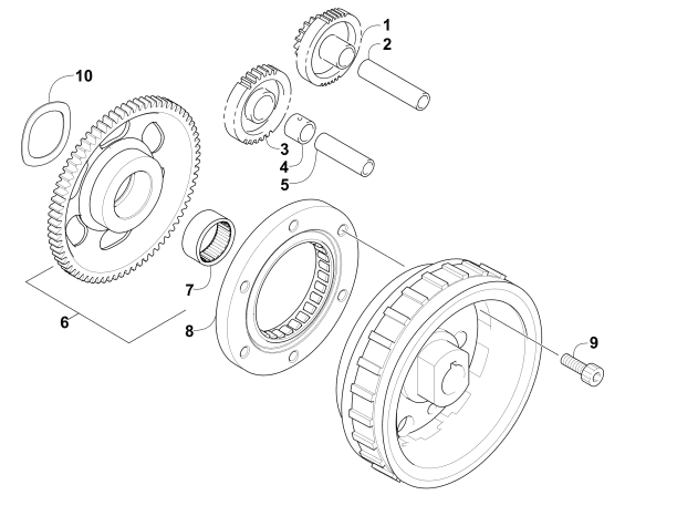 Parts Diagram for Arctic Cat 2011 1000 H2 EFI MUD PRO ATV STARTER CLUTCH ASSEMBLY