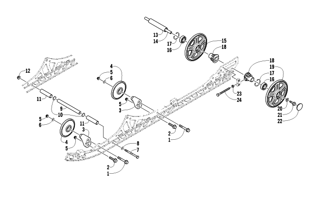 Parts Diagram for Arctic Cat 2010 CF8 SNO PRO SNOWMOBILE IDLER WHEEL ASSEMBLY