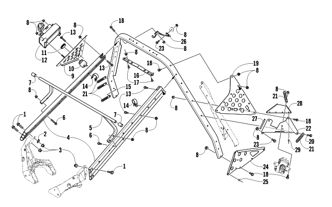 Parts Diagram for Arctic Cat 2011 F6 SNO PRO SNOWMOBILE STEERING SUPPORT ASSEMBLY