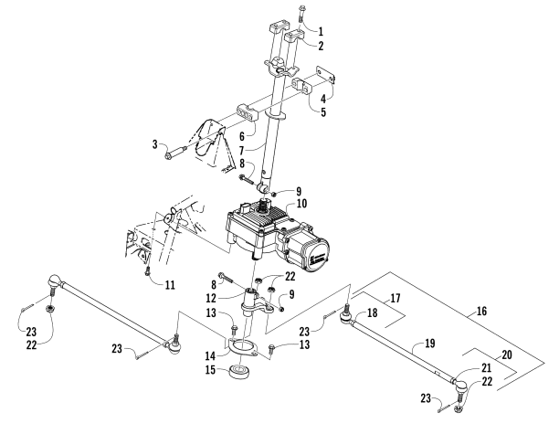 Parts Diagram for Arctic Cat 2015 TRV 1000 XT ATV STEERING ASSEMBLY