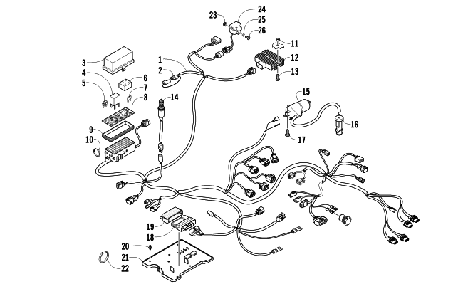 Parts Diagram for Arctic Cat 2010 700s H1 EFI LE ATV WIRING HARNESS ASSEMBLY