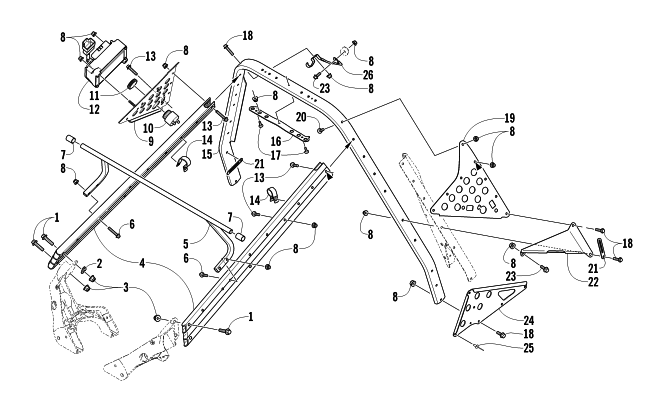 Parts Diagram for Arctic Cat 2013 F5 SNOWMOBILE STEERING SUPPORT ASSEMBLY