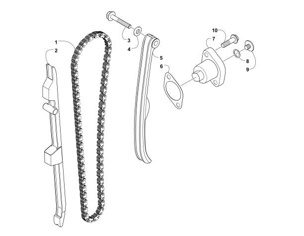 Parts Diagram for Arctic Cat 2015 500 ATV CAM CHAIN ASSEMBLY