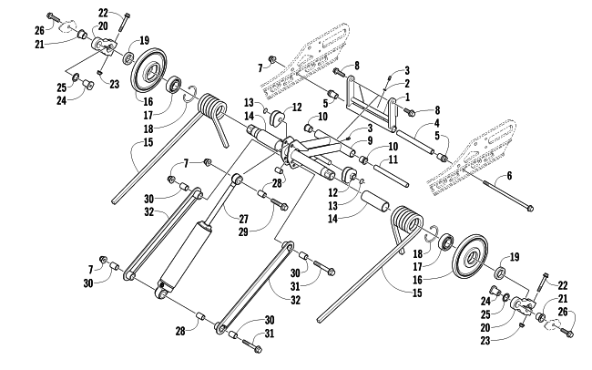 Parts Diagram for Arctic Cat 2011 F8 EXT SNO PRO SNOWMOBILE REAR SUSPENSION REAR ARM ASSEMBLY