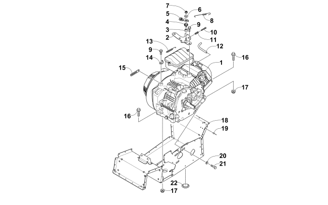 Parts Diagram for Arctic Cat 2014 ZR 120 SNOWMOBILE ENGINE AND RELATED PARTS