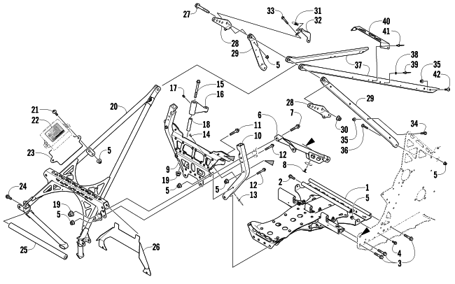 Parts Diagram for Arctic Cat 2012 ARCTIC CAT SNO PRO 500 SNOWMOBILE FRONT FRAME AND STEERING SUPPORT ASSEMBLY