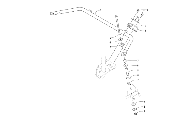 Parts Diagram for Arctic Cat 2015 PROWLER 700 HDX KE ATV SWAY BAR ASSEMBLY