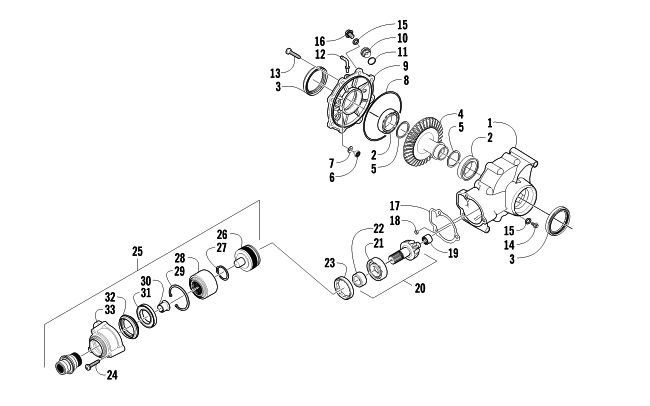Parts Diagram for Arctic Cat 2011 700 H1 EFI MUD PRO ATV REAR DRIVE GEARCASE ASSEMBLY