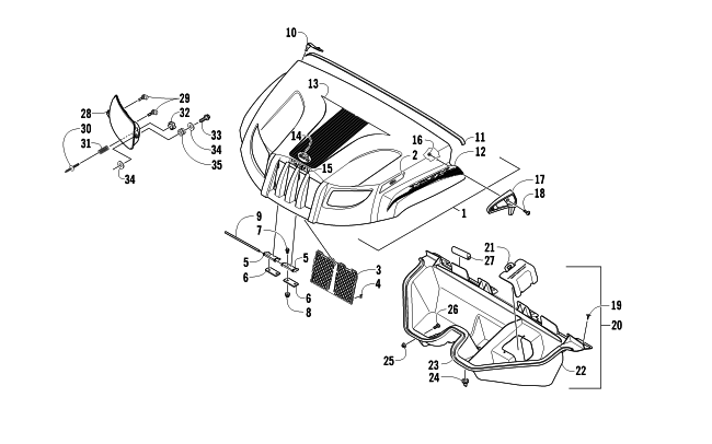 Parts Diagram for Arctic Cat 2011 PROWLER 700s XTX ATV HOOD AND HEADLIGHT ASSEMBLY