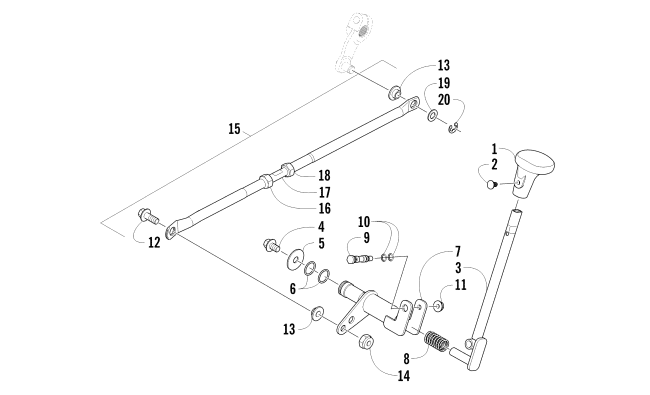 Parts Diagram for Arctic Cat 2012 350 CR ATV SHIFT LEVER ASSEMBLY