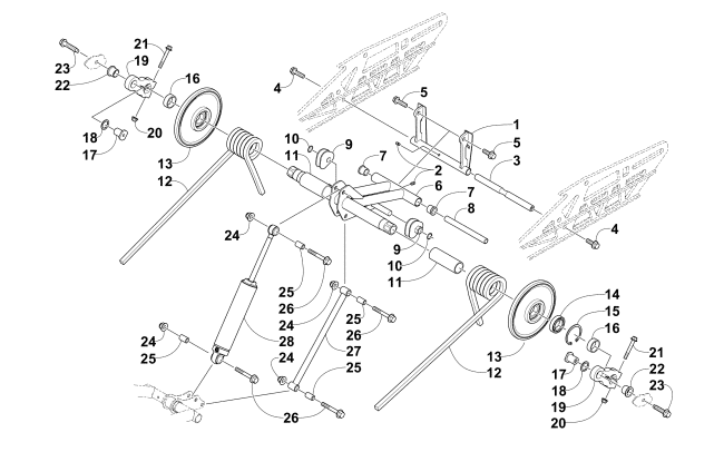 Parts Diagram for Arctic Cat 2013 F 800 SNO PRO SNOWMOBILE REAR SUSPENSION REAR ARM ASSEMBLY