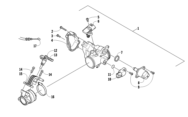 Parts Diagram for Arctic Cat 2014 450 ATV THROTTLE BODY ASSEMBLY