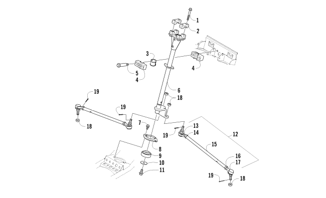 Parts Diagram for Arctic Cat 2017 XC 450 EFI ATV STEERING ASSEMBLY