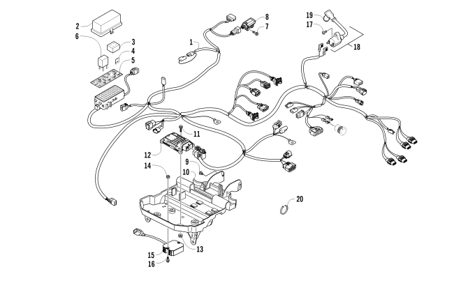 Parts Diagram for Arctic Cat 2017 XC 450 EFI ATV WIRING HARNESS ASSEMBLY