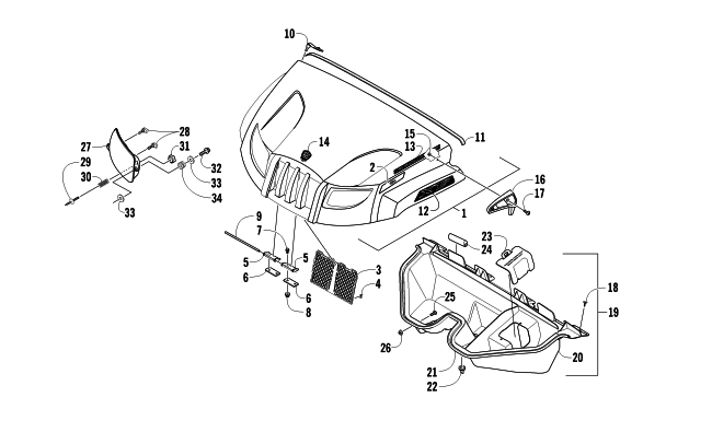 Parts Diagram for Arctic Cat 2012 PROWLER 550 XT ATV HOOD AND HEADLIGHT ASSEMBLY