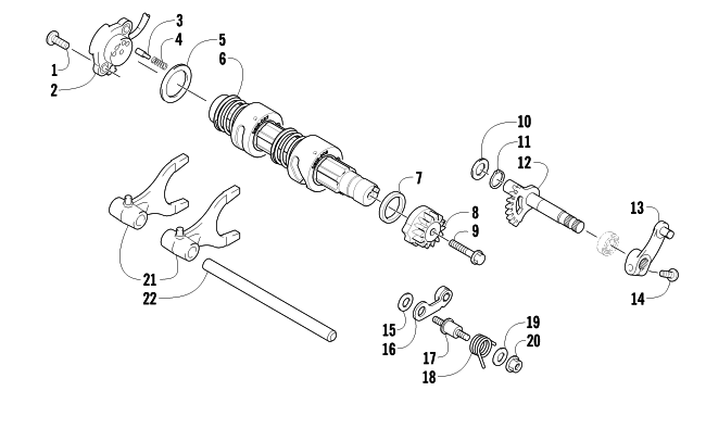 Parts Diagram for Arctic Cat 2014 1000 XT ATV GEAR SHIFTING ASSEMBLY