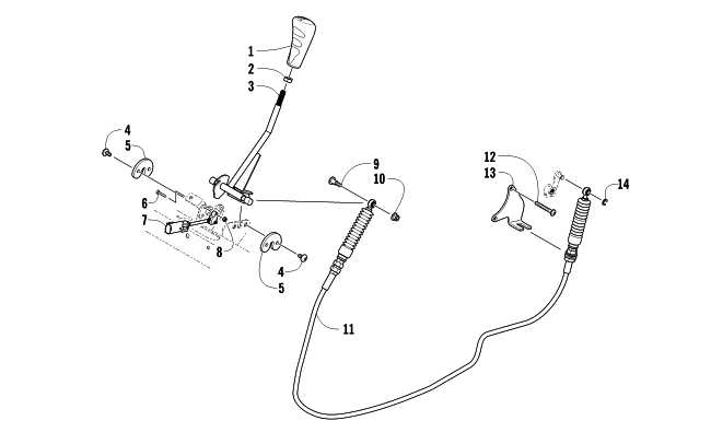 Parts Diagram for Arctic Cat 2012 PROWLER 700 HDX ATV SHIFTER ASSEMBLY
