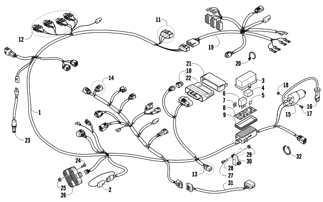 Parts Diagram for Arctic Cat 2012 PROWLER 700 HDX ATV WIRING HARNESS ASSEMBLY