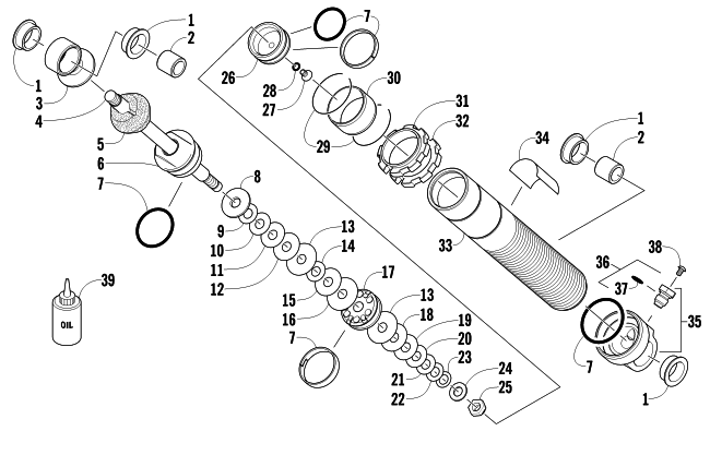 Parts Diagram for Arctic Cat 2013 XF 800 LXR SNOWMOBILE REAR SUSPENSION REAR ARM SHOCK ABSORBER