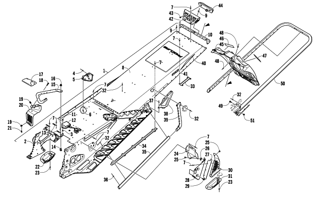 Parts Diagram for Arctic Cat 2012 M 1100 TURBO SNO PRO HCR SNOWMOBILE TUNNEL, REAR BUMPER, AND SNOWFLAP ASSEMBLY