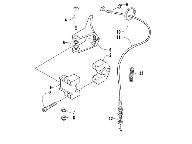 Parts Diagram for Arctic Cat 2012 SNO PRO 600 SNOWMOBILE THROTTLE CONTROL ASSEMBLY
