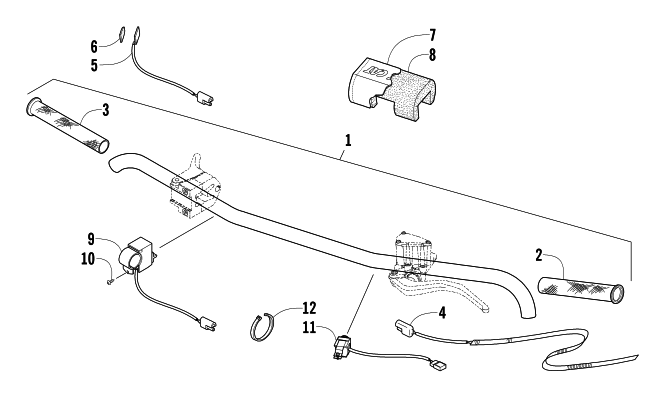 Parts Diagram for Arctic Cat 2012 SNO PRO 600 SNOWMOBILE HANDLEBAR ASSEMBLY