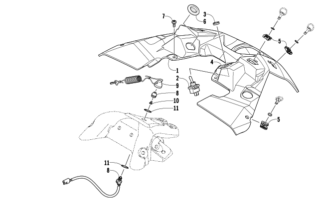 Parts Diagram for Arctic Cat 2012 SNO PRO 600 SNOWMOBILE CONSOLE AND SWITCH ASSEMBLY