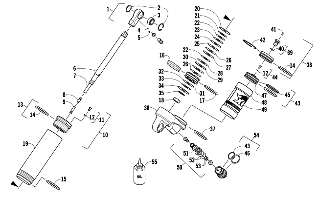 Parts Diagram for Arctic Cat 2013 F 1100 TURBO SNO PRO RR SNOWMOBILE REAR SUSPENSION REAR ARM SHOCK ABSORBER