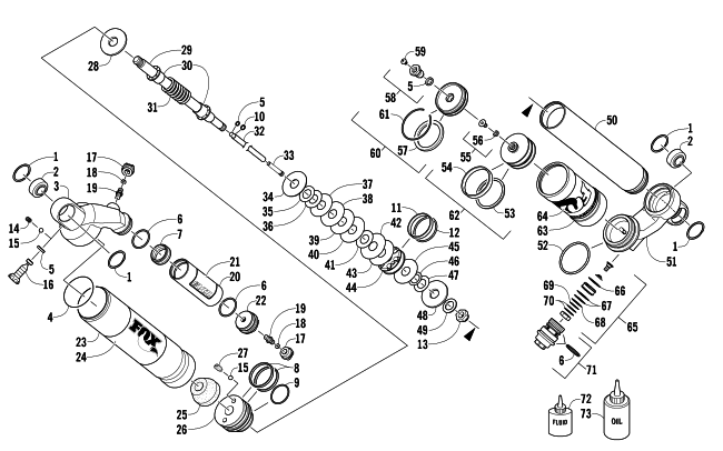 Parts Diagram for Arctic Cat 2013 F 800 SNO PRO RR SNOWMOBILE FRONT SUSPENSION SHOCK ABSORBER