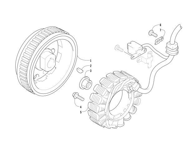 Parts Diagram for Arctic Cat 2013 700 ATV MAGNETO ASSEMBLY